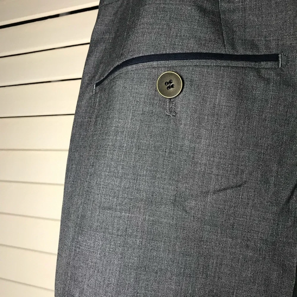 HILTL  wool dress pants, NWT,  Size US 32/32, Gray, - Picture 8 of 12